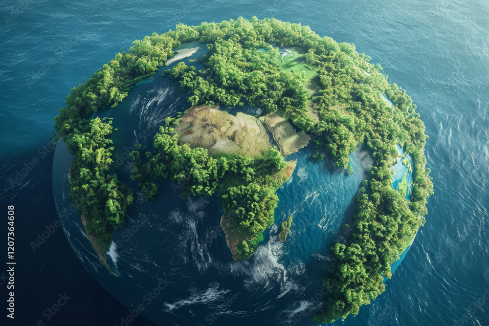 Earth Shaped by Lush Green Vegetation and Vibrant Landscapes Earth Shaped by Lush Green Vegetation and Vibrant Landscapes