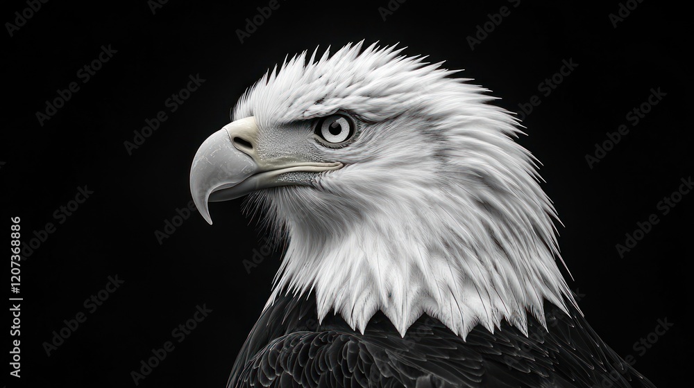 Majestic bald eagle portrait against black background. (1) Majestic bald eagle portrait against black background. (1)