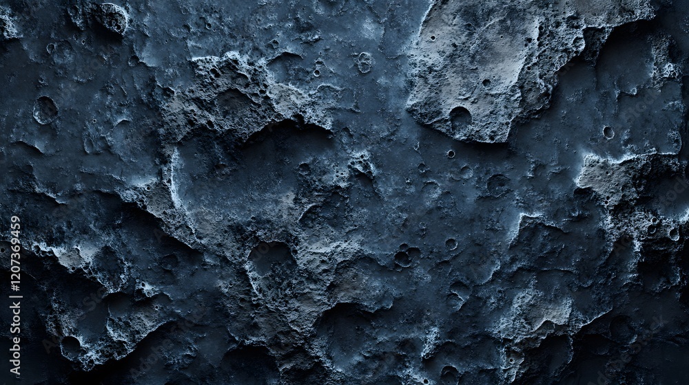 Fototapeta premium Dark Cratered Surface Texture Abstract Background