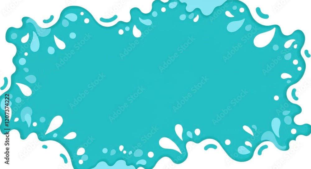 Abstract blue paint splash background with fluid shapes and droplets Abstract blue paint splash background with fluid shapes and droplets