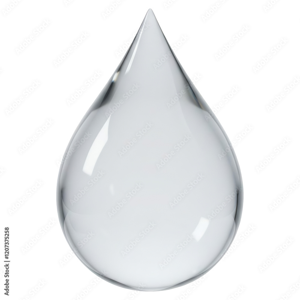 3D Render of Raindrop, Isolated 3D Render of Raindrop, Isolated