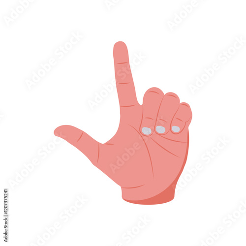 Loser Hand Gesture Icon, Vector illustration
