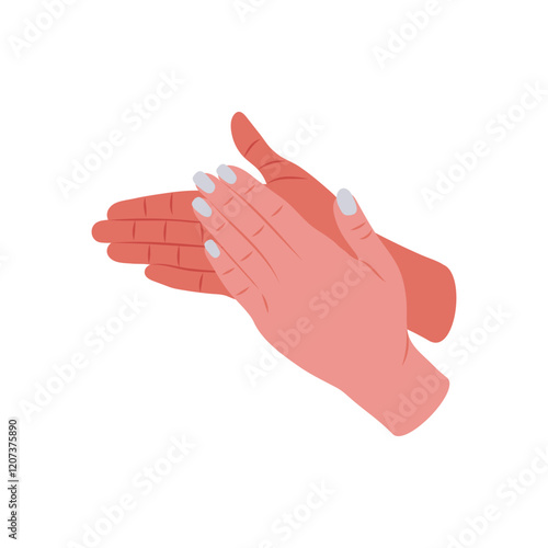 Clapping Hand Gesture Icon, Vector illustration