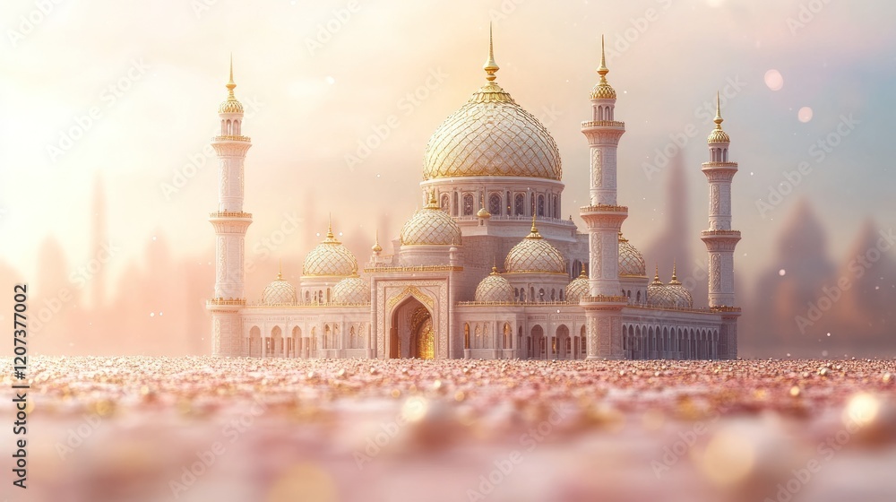 Obraz premium Majestic mosque at sunrise.
