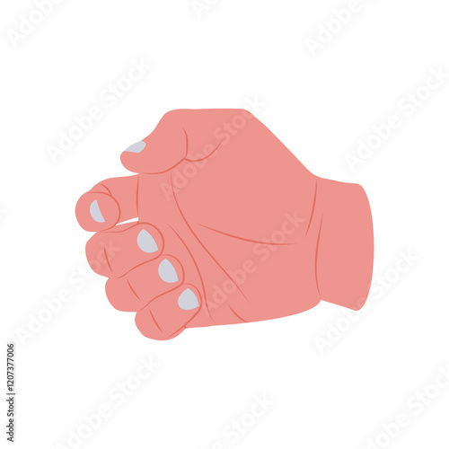 Half Fist Hand Gesture Icon, Vector illustration
