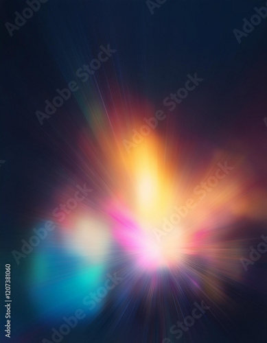 Abstract Colorful Light Streaks, Bokeh Background, Neon, Dynamic, Energy, Speed, Motion, Blur, Rays,, Generated image