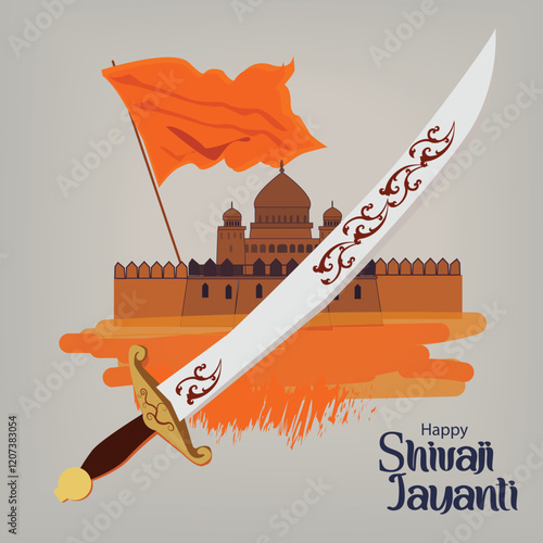 Shivaji Jayanti Celebration – Sword and Flag