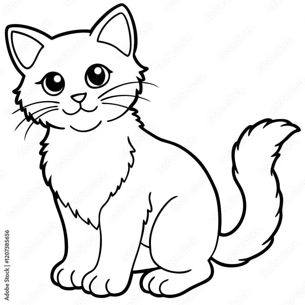 cat with a isolated on white cat with a isolated on white