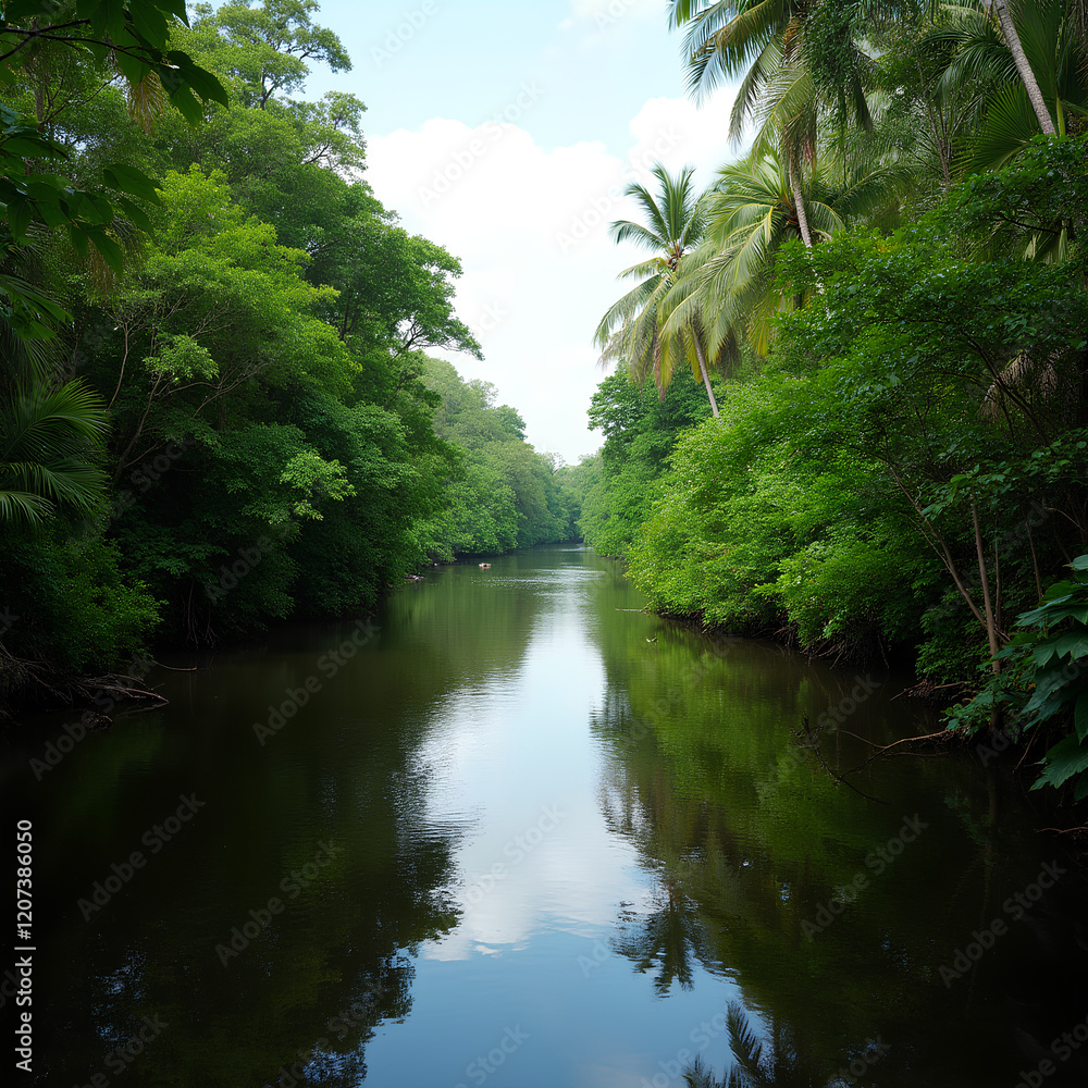 Obraz premium river in the forest
