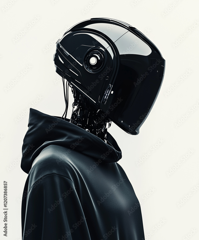Faceless robot AI wearing a jumper Faceless robot AI wearing a jumper