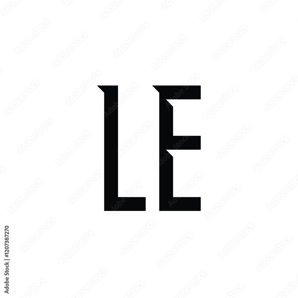 LE monogram logo design letter text name symbol monochrome logotype alphabet character simple logo LE monogram logo design letter text name symbol monochrome logotype alphabet character simple logo
