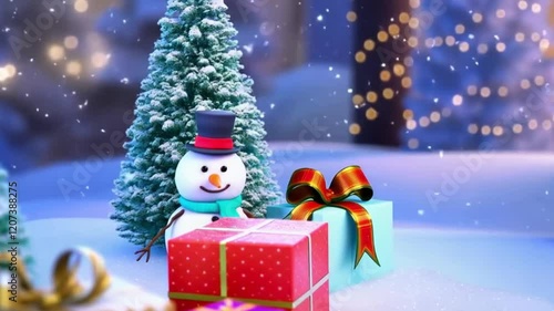 christmas tree and gifts