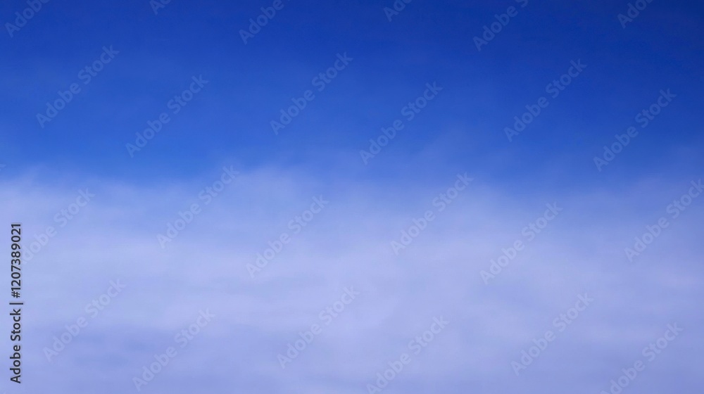Obraz premium Serene Blue Sky with Soft White Clouds in Bright Daylight