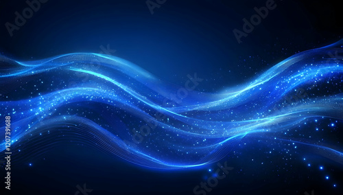 Abstract blue digital background with glowing connections