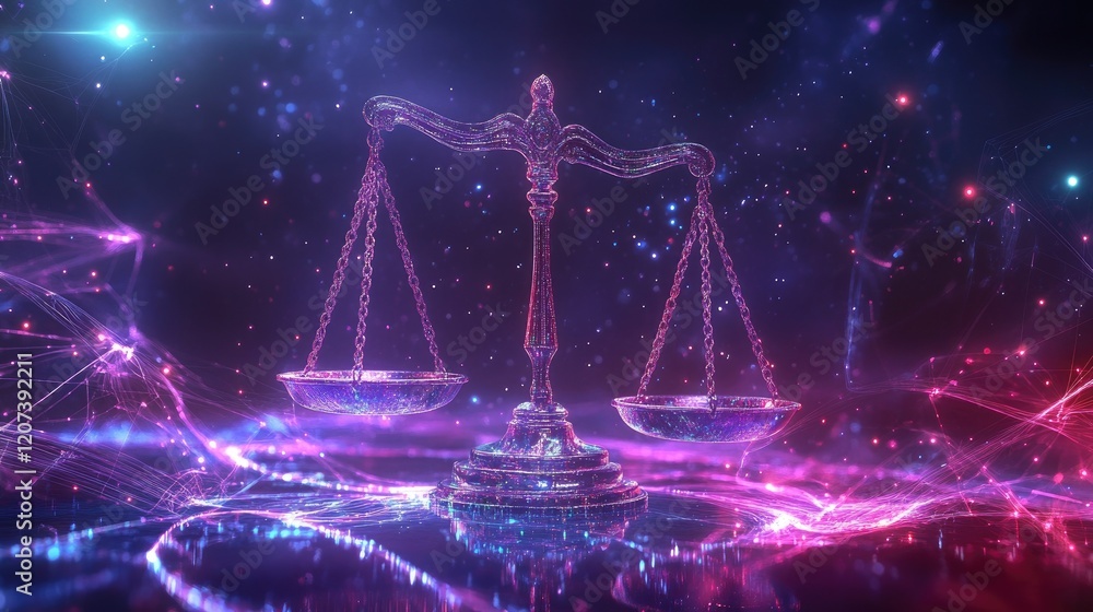 Cosmic Justice: A Digital Scales of Libra in a Nebula Cosmic Justice: A Digital Scales of Libra in a Nebula