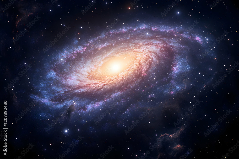 Majestic Spiral Galaxy in Deep Space Cosmic Wonder Majestic Spiral Galaxy in Deep Space Cosmic Wonder