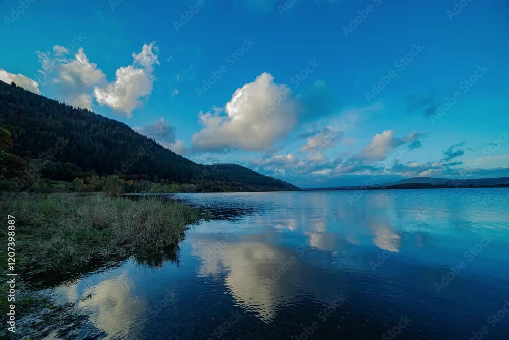 Daytime Timelapse of Moving Clouds Reflected in Lake District Waters Daytime Timelapse of Moving Clouds Reflected in Lake District Waters