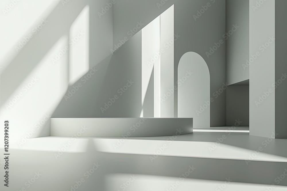 Fototapeta premium Interior empty room minimalist background