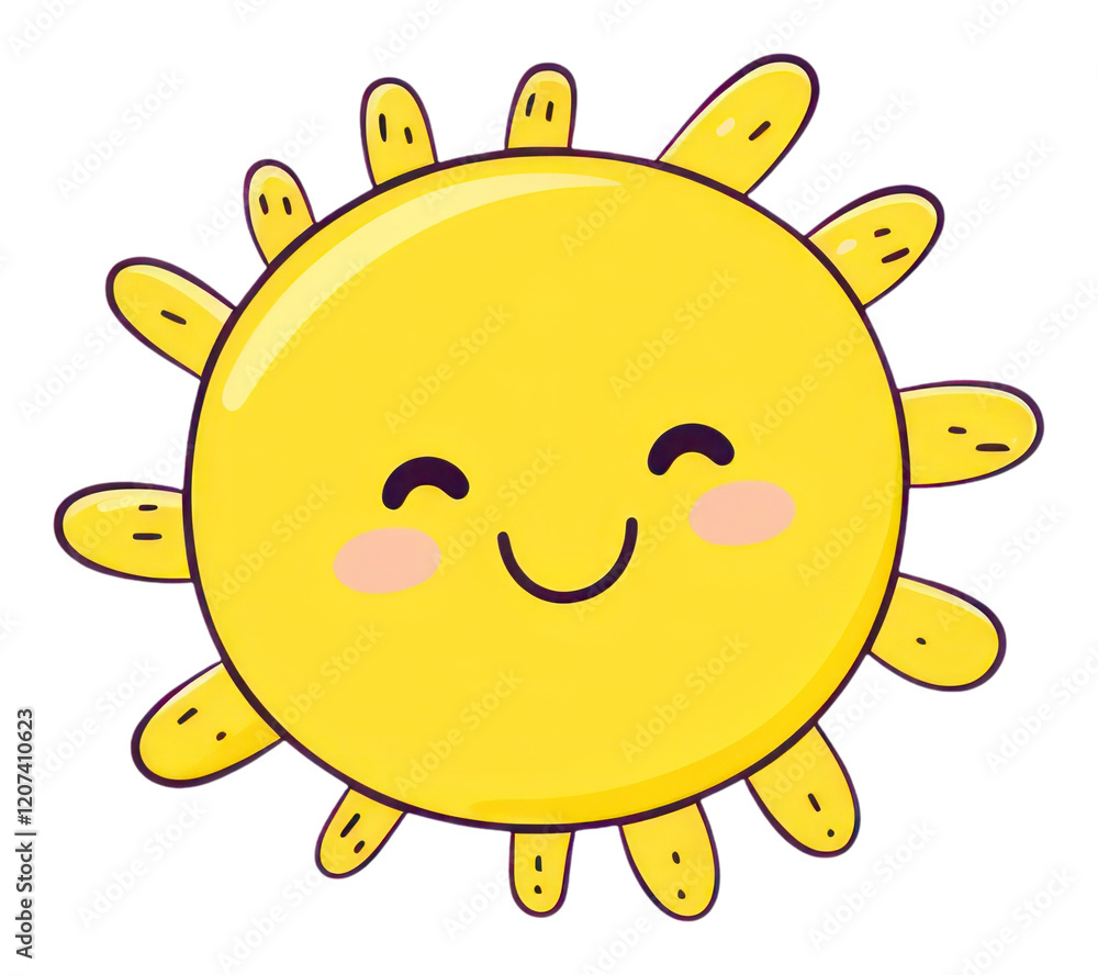 PNG Doodle illustration sunny outdoors cartoon sky.