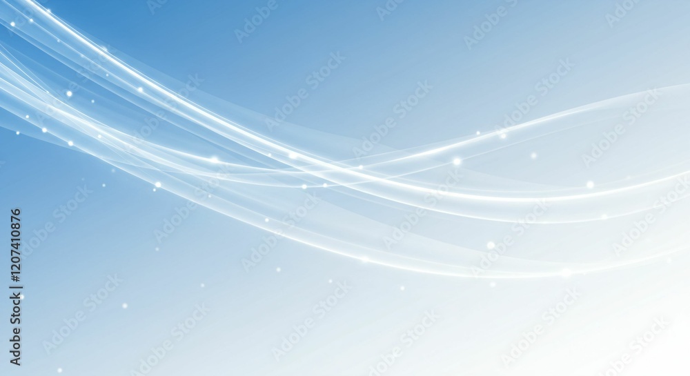 Elegant Abstract Blue Wave Background with Smooth Flowing Lines and Sparkling Highlights Elegant Abstract Blue Wave Background with Smooth Flowing Lines and Sparkling Highlights