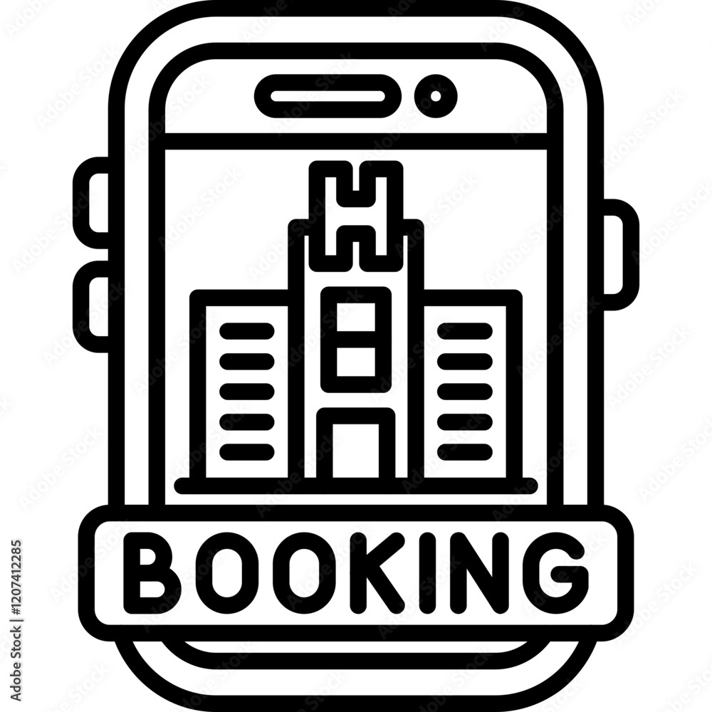 Fototapeta premium Online booking Icon