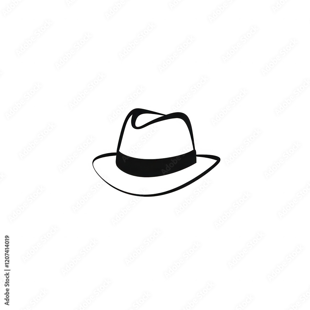 Stylish black fedora hat perfect for casual or formal occasions., isolated on a transparent background. Stylish black fedora hat perfect for casual or formal occasions., isolated on a transparent background.