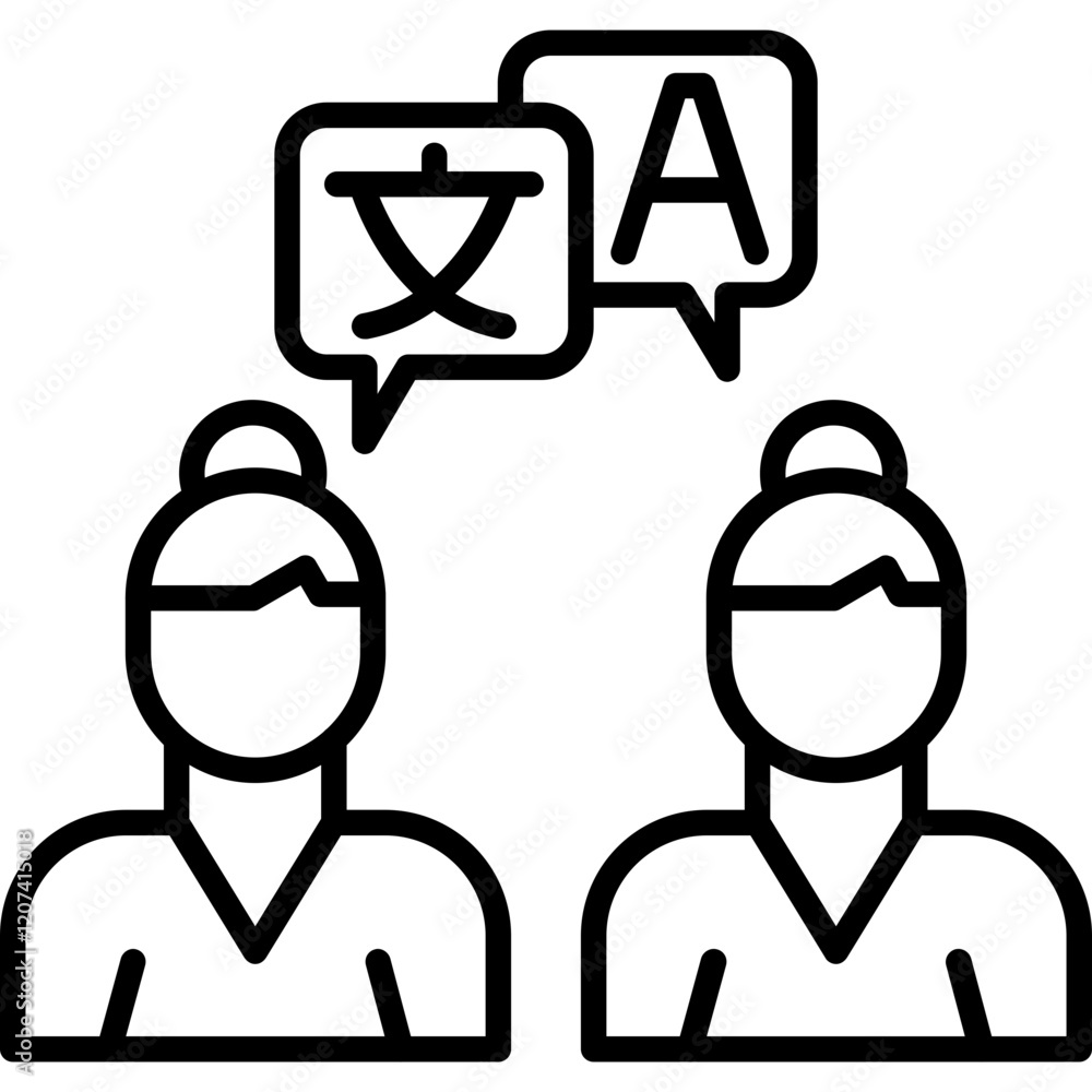 Obraz premium Language arts Icon