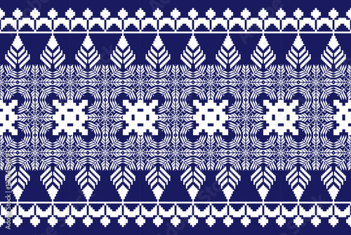 Geometric floral pattern  background  flower ethnic pixel pattern,Aztec style,abstract background.design for texture,fabric,clothing,decoration,print