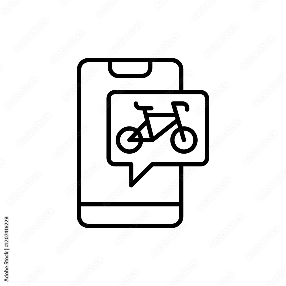 Cycling app outline icons, minimalist vector illustration ,simple transparent graphic element .Isolated on white background Cycling app outline icons, minimalist vector illustration ,simple transparent graphic element .Isolated on white background