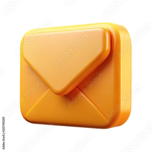 3D Email Icon on White Background
