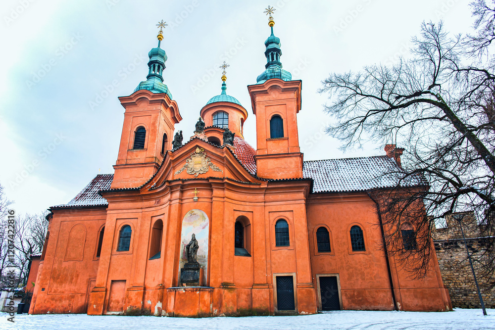 Cathedral of St Lawrence, Prague winter
