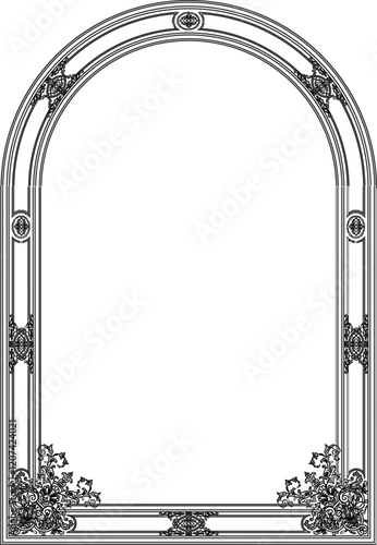 vector illustration design image frame background classic vintage carving