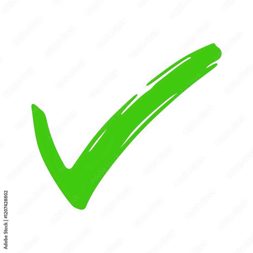 vibrant green check mark with bold, artistic style on transparency background symbolizes approval or correctness vibrant green check mark with bold, artistic style on transparency background symbolizes approval or correctness