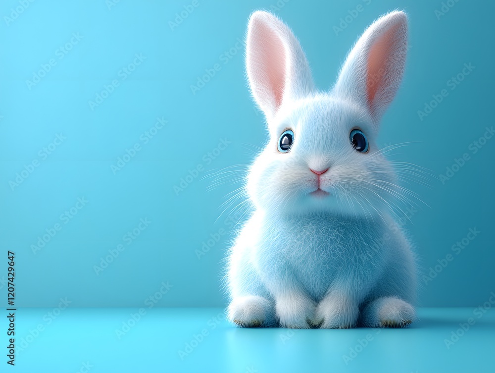 Obraz premium Cute Easter bunny. Easter Celebration Concept