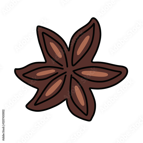 Star anise isolated on white background