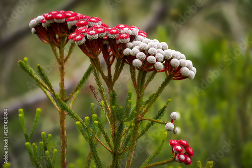 Red kolkol or rooistompie (Berzelia stokoei or Brunia stokoei) Betty's (Bettys) Bay. Whale Coast. Overberg. Western Cape. South Africa. photo