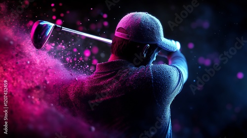 Dynamic Golf Swing: Neon Nights