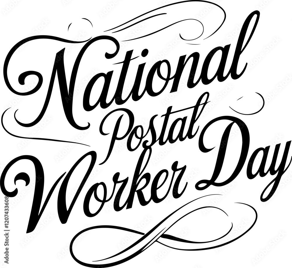 national postal worker day typography national postal worker day typography