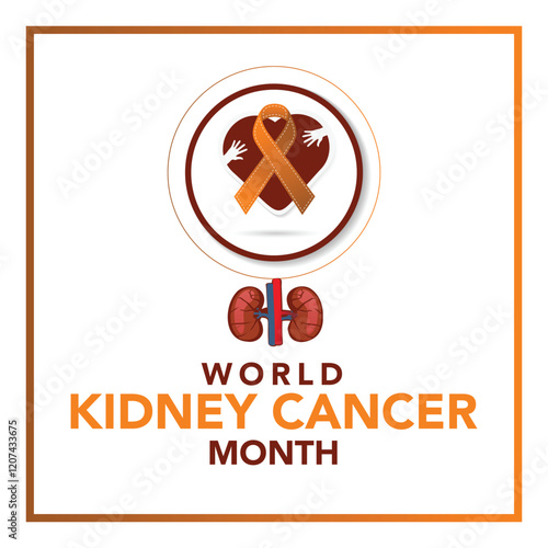 National Kidney month observed annually in March to raise awareness about kidney disease. Vector illustration.
