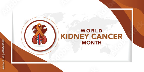 National Kidney month observed annually in March to raise awareness about kidney disease. Vector illustration.
