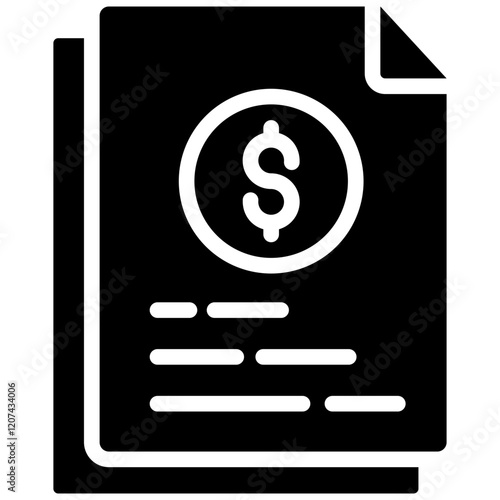 Bill Icon Element For Design