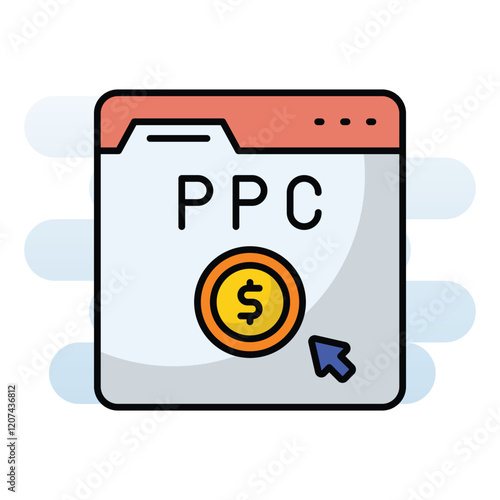 Pay Per Click vector icon