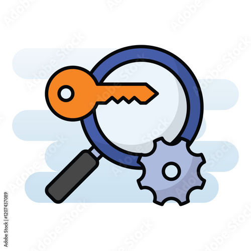 Keyword Solution vector icon