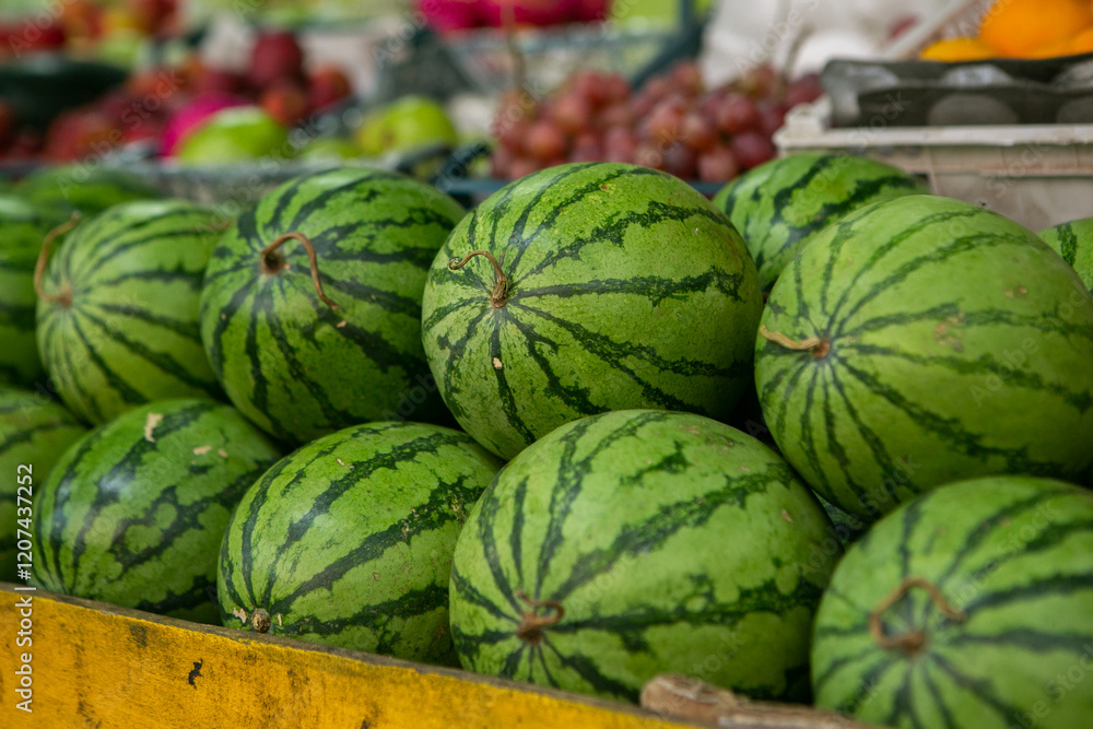 Fruits and vegetables at a local market in Sri lanka. Tropical or exotic fruits on the street in Asia. Fruits and vegetables at a local market in Sri lanka. Tropical or exotic fruits on the street in Asia.
