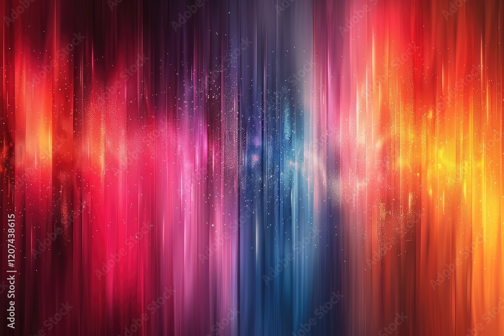 Fototapeta premium Abstract Colorful Vertical Stripes With Glittering Lights