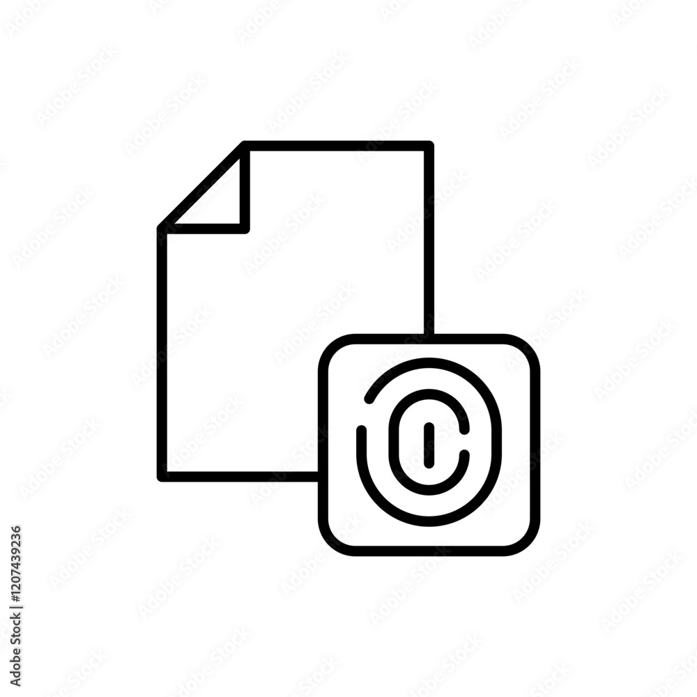 File security outline icons, minimalist vector illustration ,simple transparent graphic element .Isolated on white background File security outline icons, minimalist vector illustration ,simple transparent graphic element .Isolated on white background
