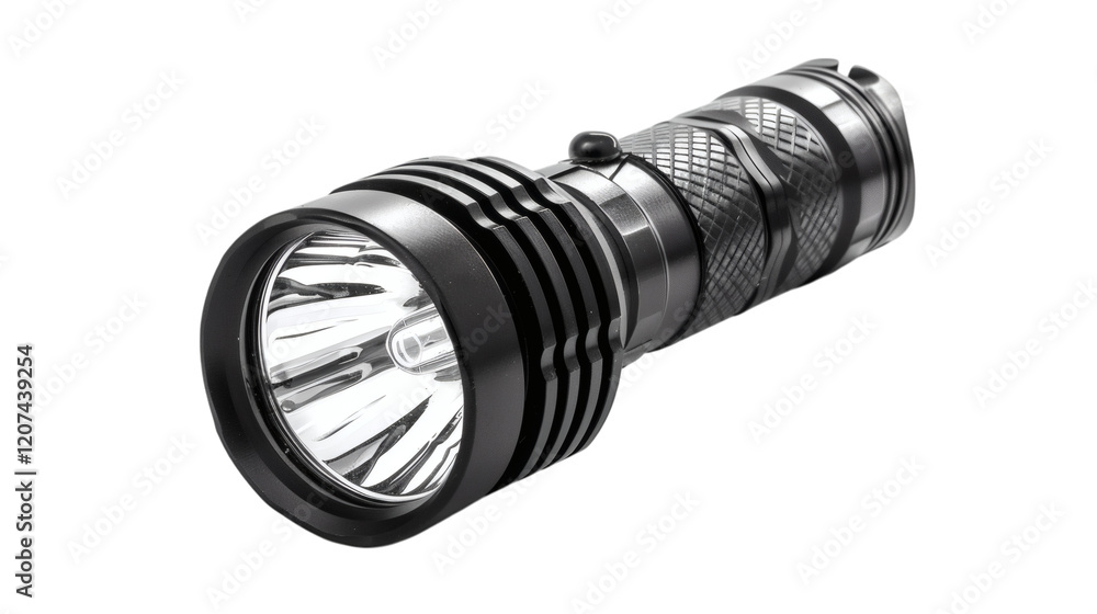 Flashlight, isolated on a white background Flashlight, isolated on a white background