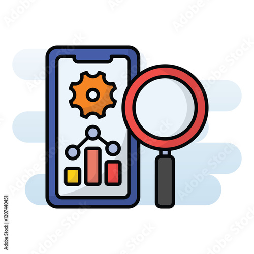 Mobile Analysis vector icon