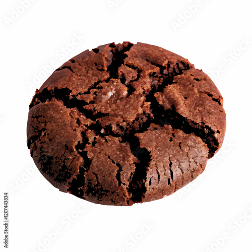 Chocolate Americano cookies isolated vector illustration (2)