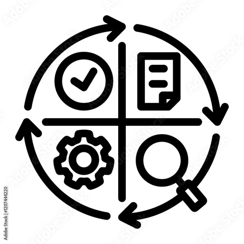 Iteration Icon Outline Style